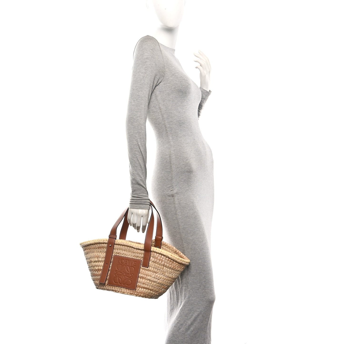 Raffia Small Basket Tote Bag Natural Tan