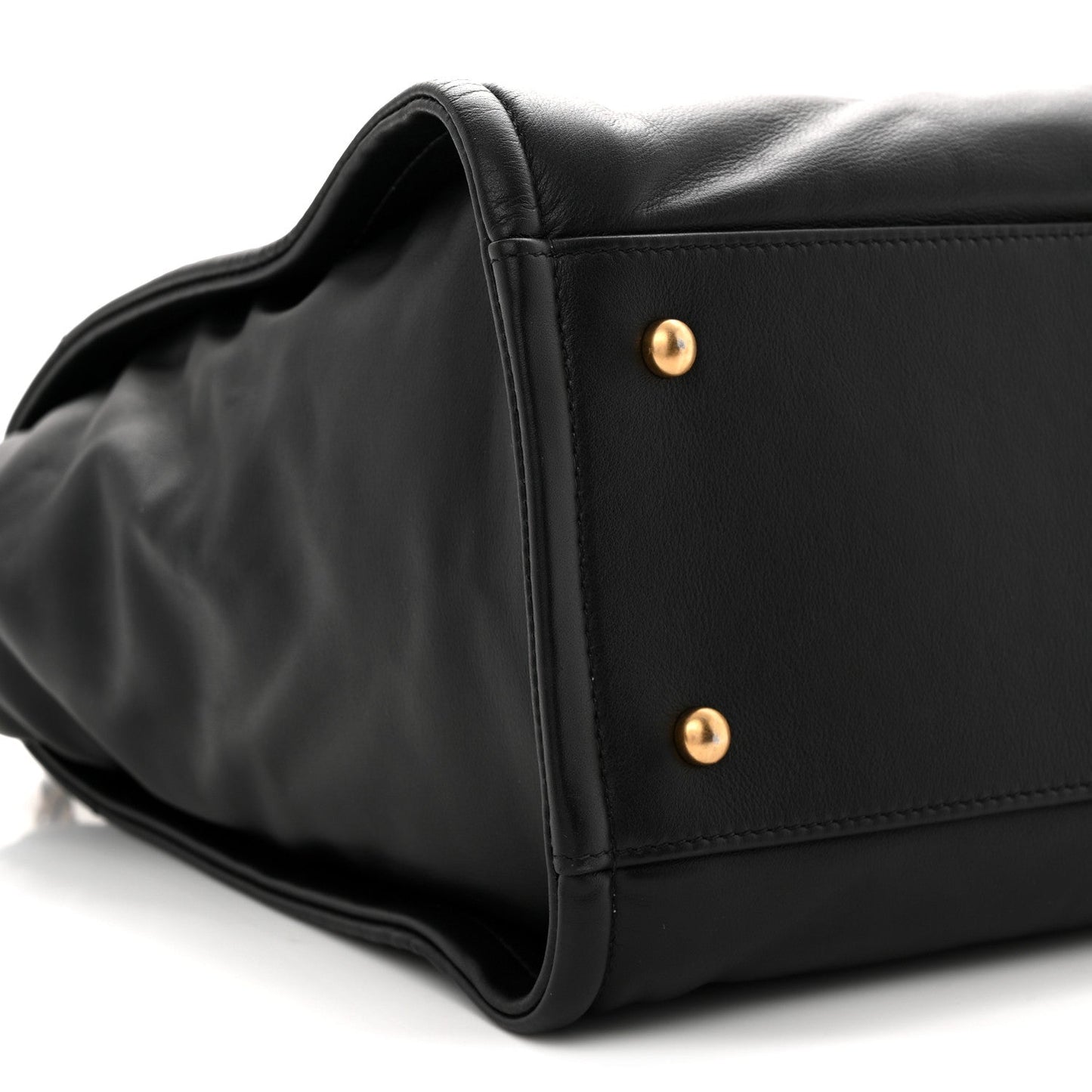 Calfskin Small Deauville Tote Black