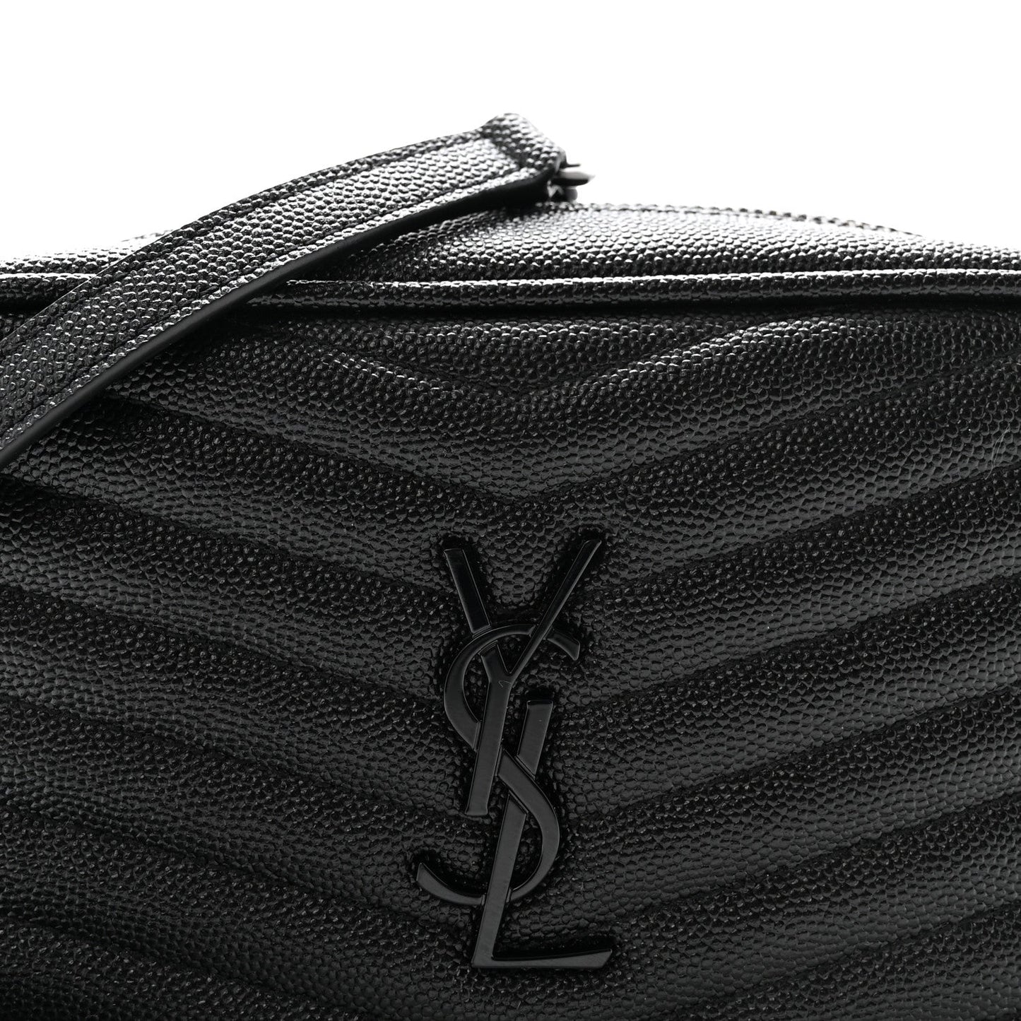 Grain De Poudre Matelasse Monochrome Monogram Mini Lou Camera Bag Black