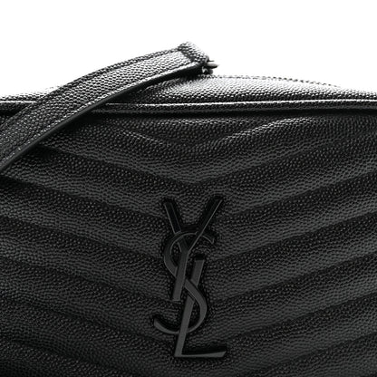 Grain De Poudre Matelasse Monochrome Monogram Mini Lou Camera Bag Black