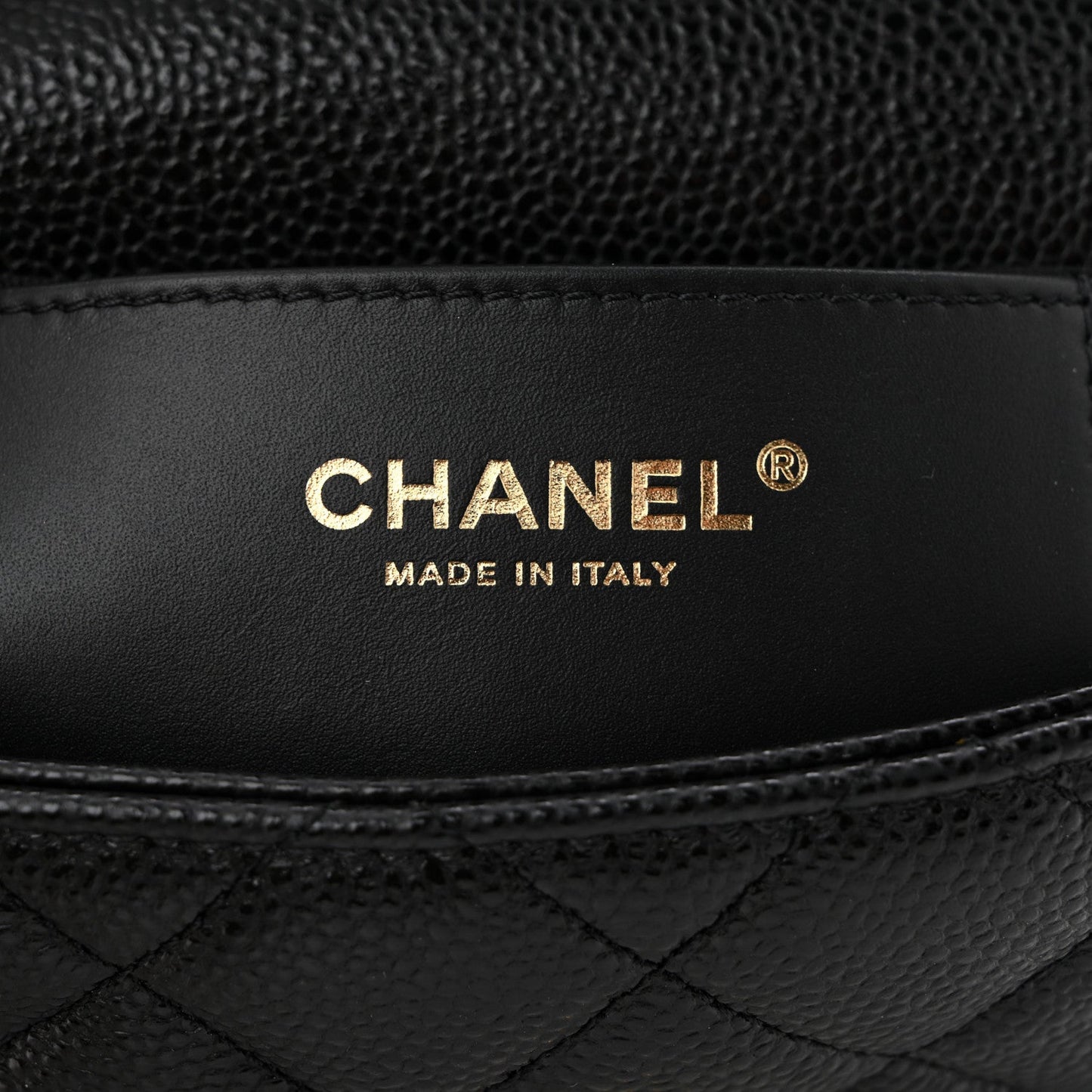 Grained Lambskin Quilted Mini Flap Black