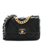 Lambskin Quilted Medium Chanel 19 Flap Black