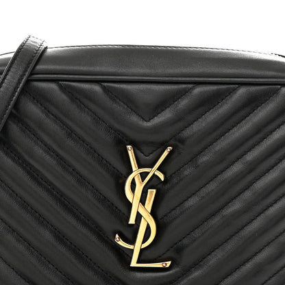 Calfskin Matelasse Monogram Lou Camera Bag Black
