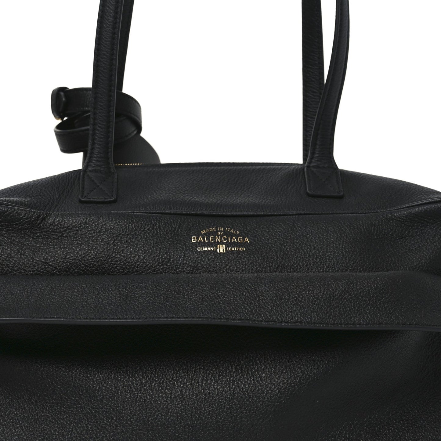 Grained Calfskin Medium Carrie Bowling Bag Black