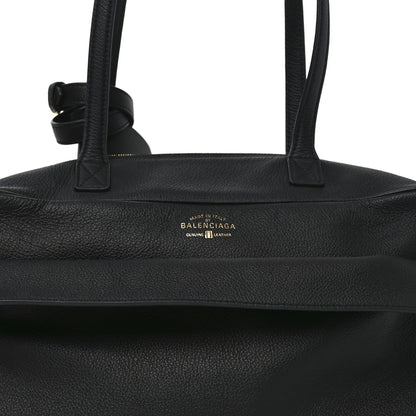 Grained Calfskin Medium Carrie Bowling Bag Black