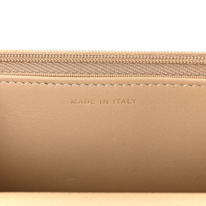 Caviar Quilted Wallet on Chain WOC Beige
