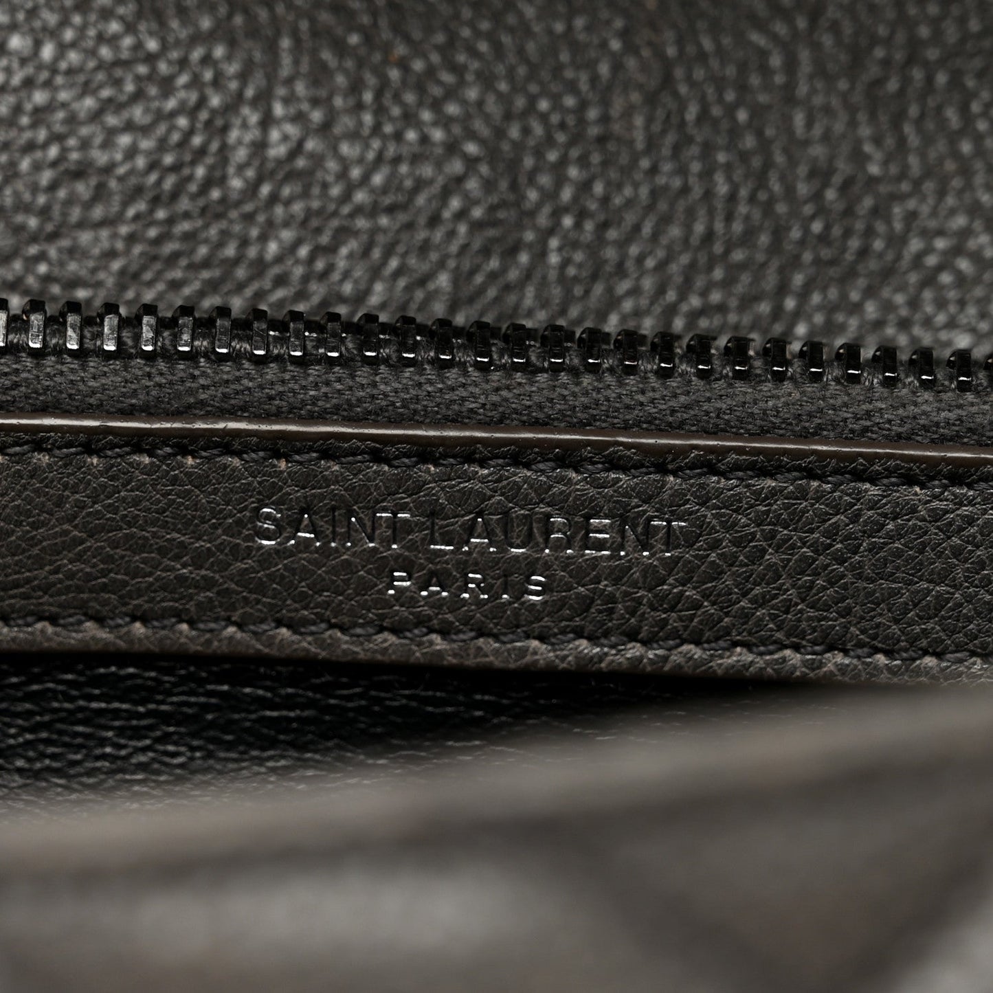 Sheepskin Matelasse Chevron Monogram Medium College Bag Asphalt