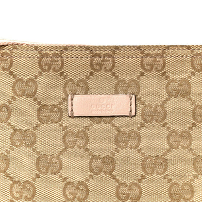 Monogram Web Small Flat Messenger Crossbody Pink Blue