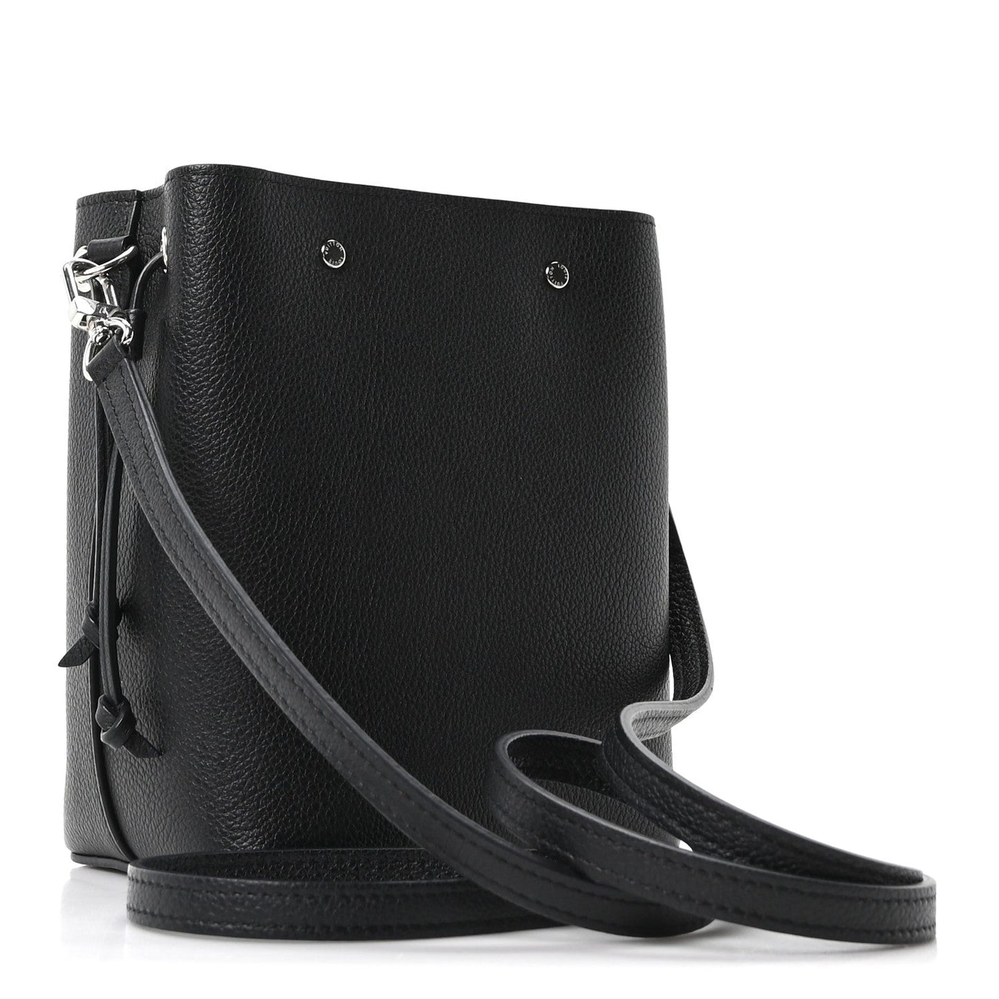Calfskin Nano Lockme Bucket Black
