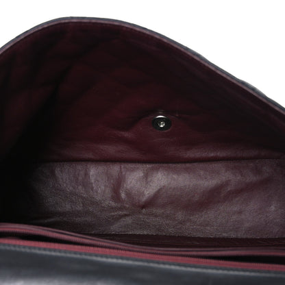 Lambskin Quilted Maxi Single Flap Black