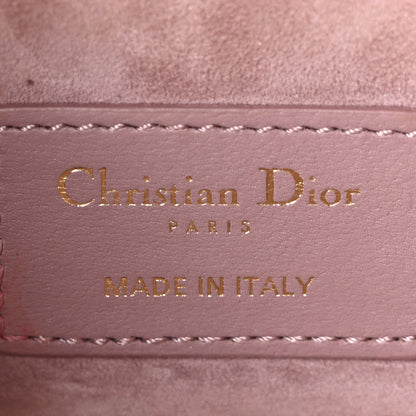 Lambskin Cannage Small Lady D-Joy Peony Pink