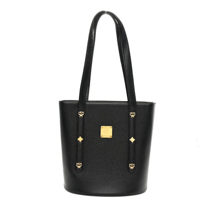 Saffiano Studded Mini Tote Bag Black