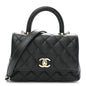 Caviar Quilted Extra Mini Coco Handle Flap Black