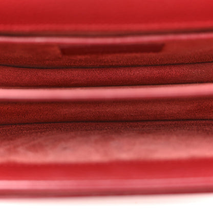 Grained Calfskin Medium Monogram Sunset Satchel Red