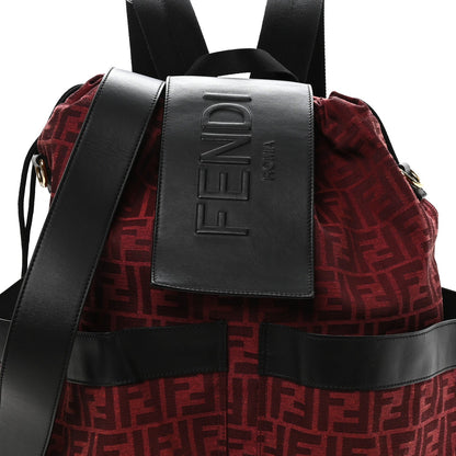 Recycled Fabric Jacquard Vitello Grace FF 1974 Large Fendi Strike Backpack Rosso Marlboro Black