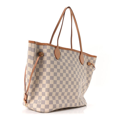 Damier Azur Neo Neverfull MM Rose Ballerine