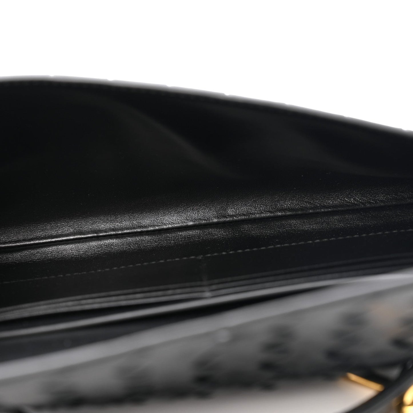 Nappa Intrecciato Long Andiamo Top Handle Clutch Black