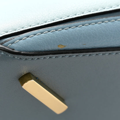 Calfskin Medium Puzzle Bag Aqua Light Blue Stone Blue