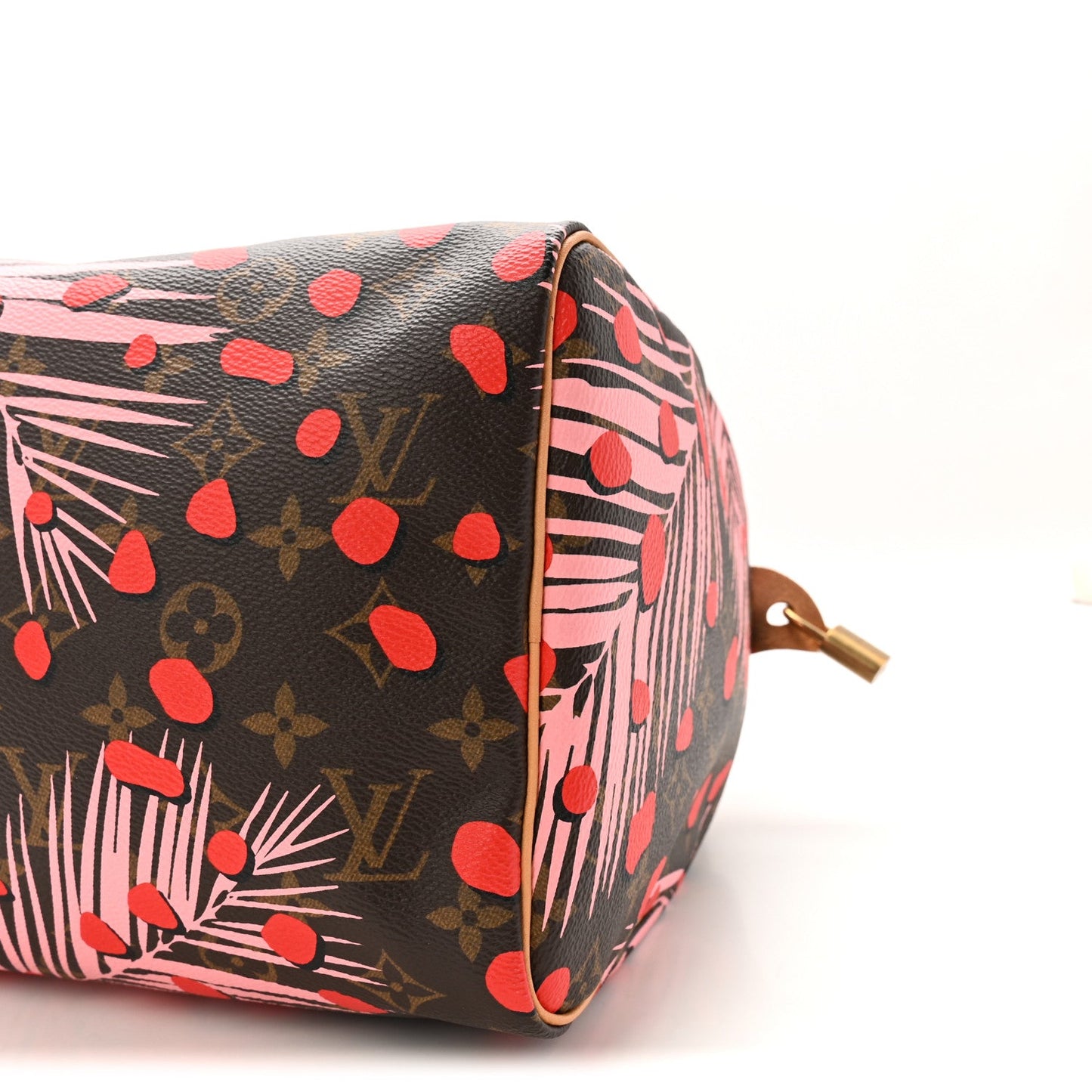 Monogram Jungle Dots Speedy 30 Sugar Pink Poppy