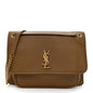Grained Lambskin Monogram Large Niki Chain Satchel Dark Cork