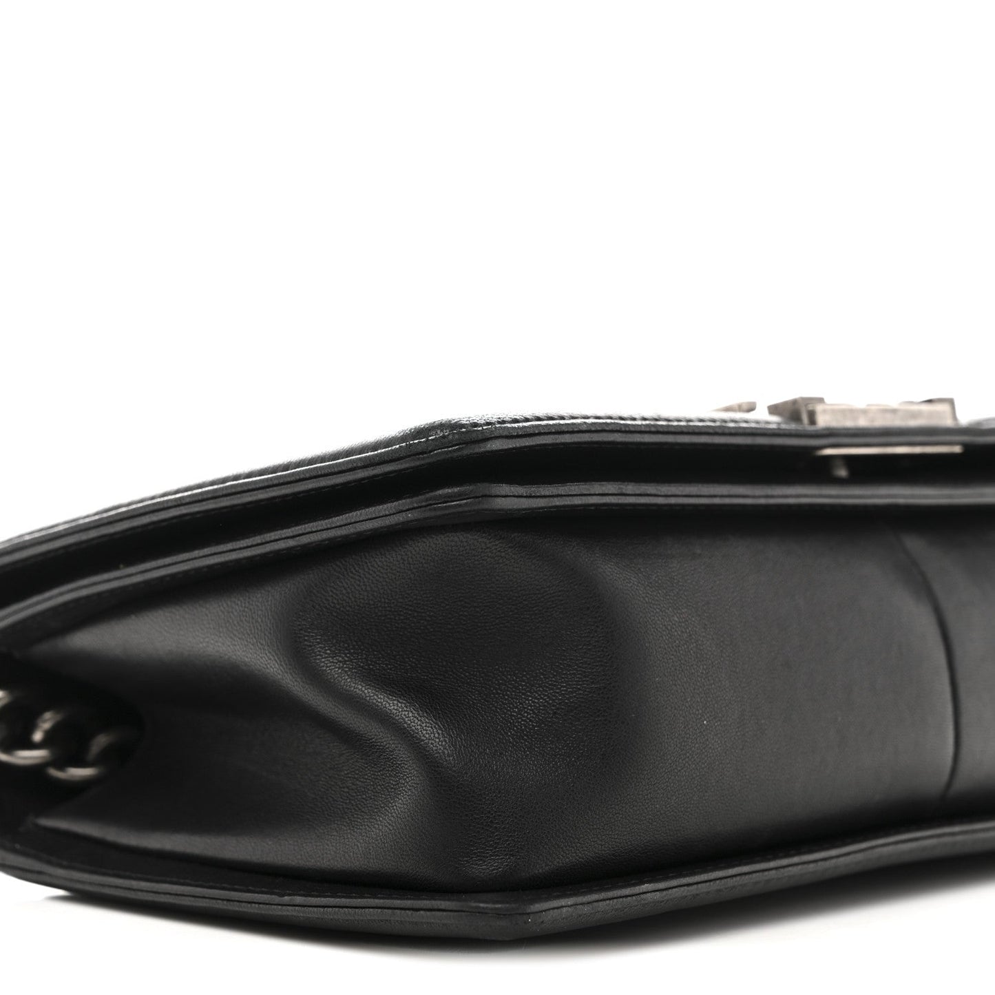 Lambskin Quilted Medium Boy Flap Black