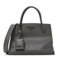 Saffiano Cuir Calfskin Medium Monochrome Top Handle Tote Ardesia