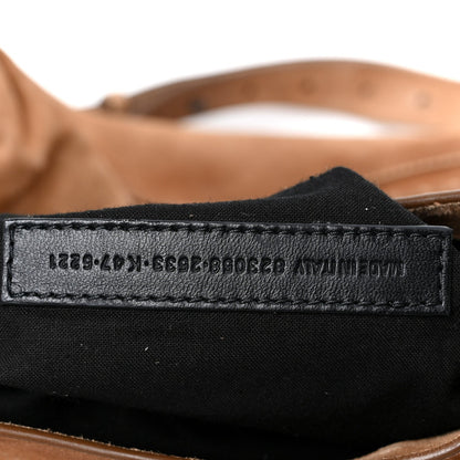 Waxed Suede Calfskin Classic Hardware Medium Le City Camel