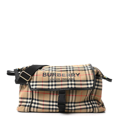 Nylon Vintage Check Logo Diaper Bag