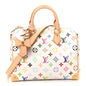 LV X TM Monogram Multicolor Speedy Bandouliere 25 White