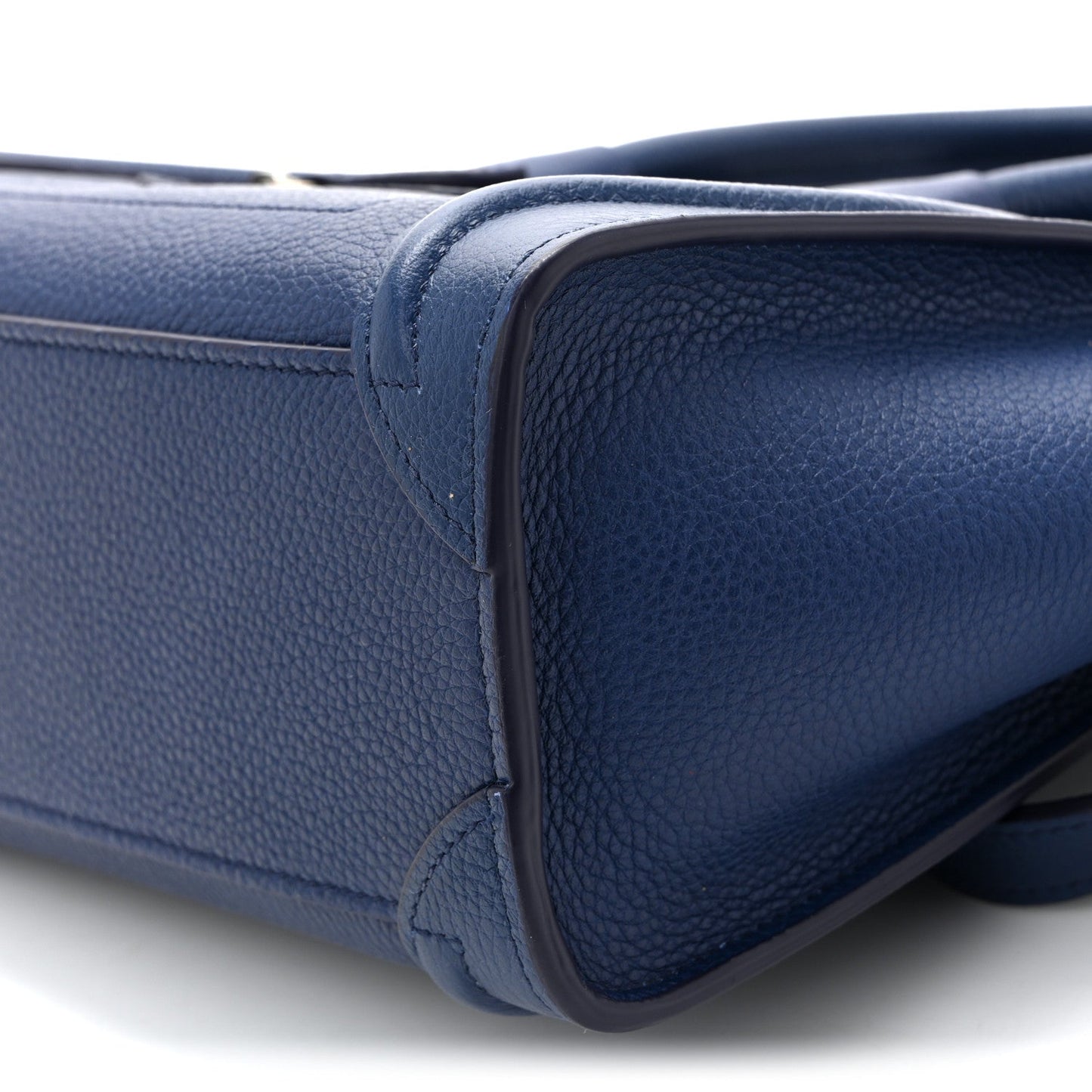 Drummed Calfskin Nano Luggage Indigo