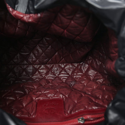 Lambskin Quilted Medium Coco Cocoon Reversible Tote Black