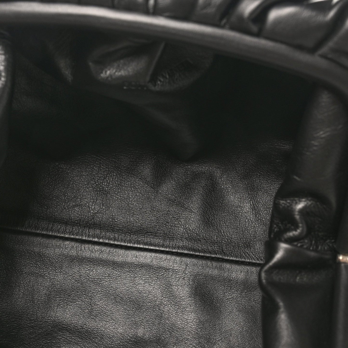 Smooth Butter Calf The Pouch Oversized Clutch Black