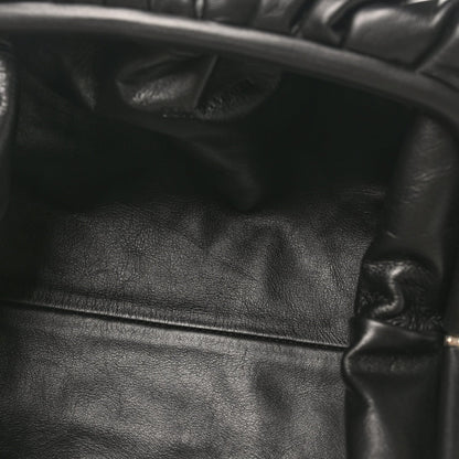 Smooth Butter Calf The Pouch Oversized Clutch Black