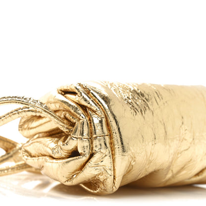 Metallic Crinkled Lambskin The Coin Purse Oro