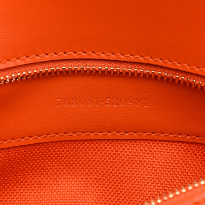 GG Monogram Textured Dollar Calfskin Small Luce Shoulder Bag Orange
