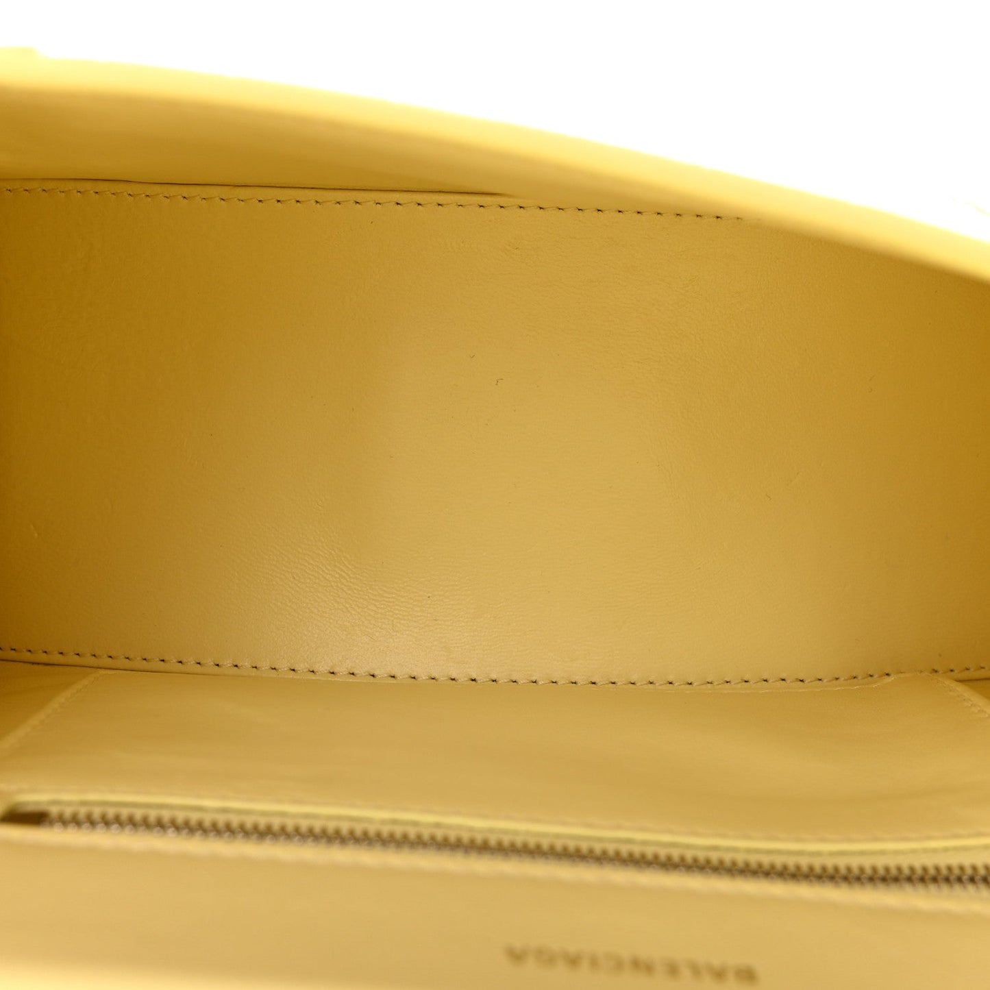 Calfskin Crocodile Embossed Small Hourglass Top Handle Bag Pale Yellow
