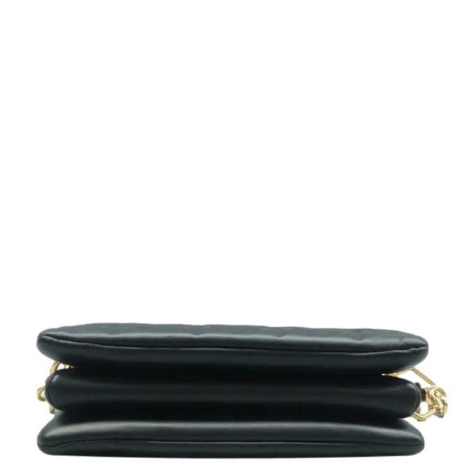 LOUIS VUITTON Coussin BB Monogram Embossed Leather Shoulder Bag Black