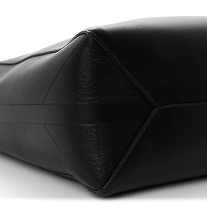 Calfskin Vlogo Medium Locker Tote Black