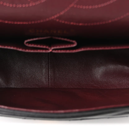 Aged Calfskin Quilted 2.55 Reissue 227 Flap Black