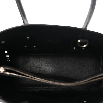 Grained Calfskin Small Sac De Jour Black