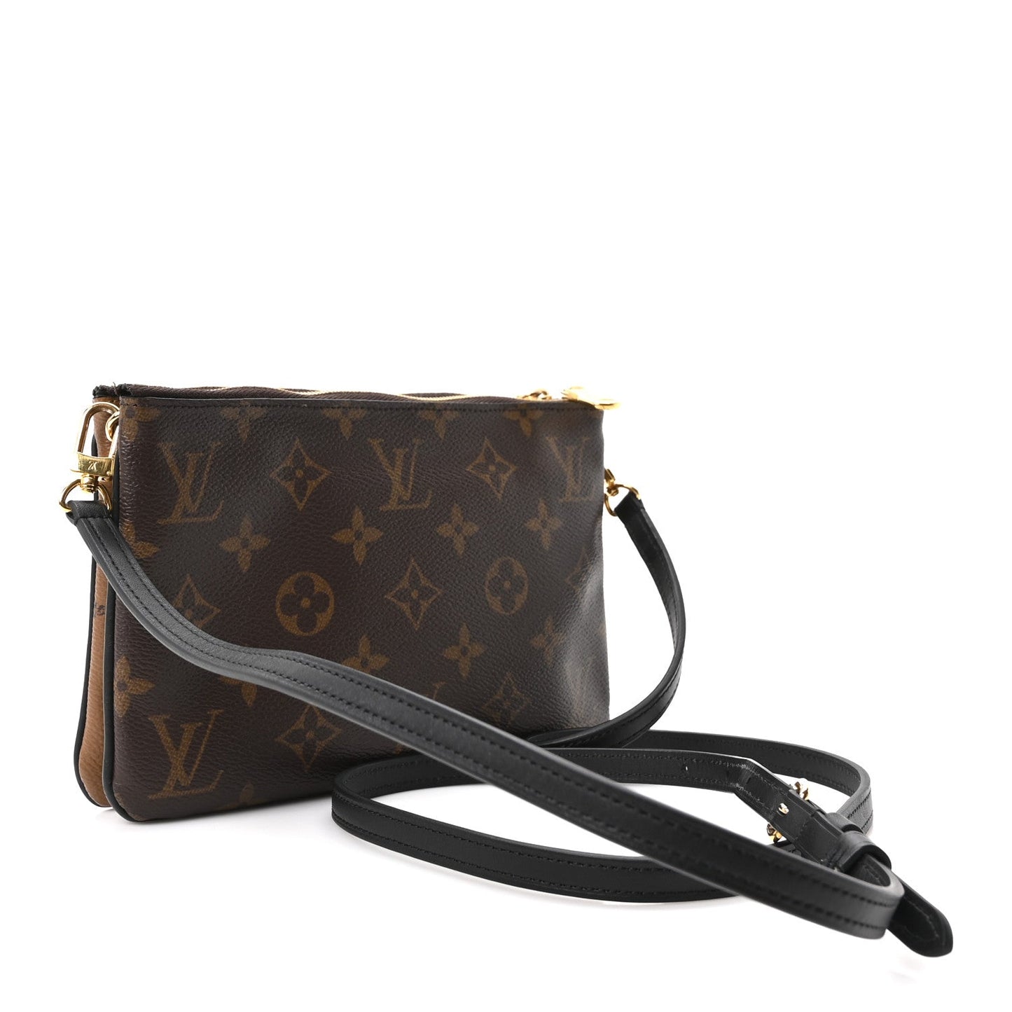 Reverse Monogram Giant Double Zip Pochette