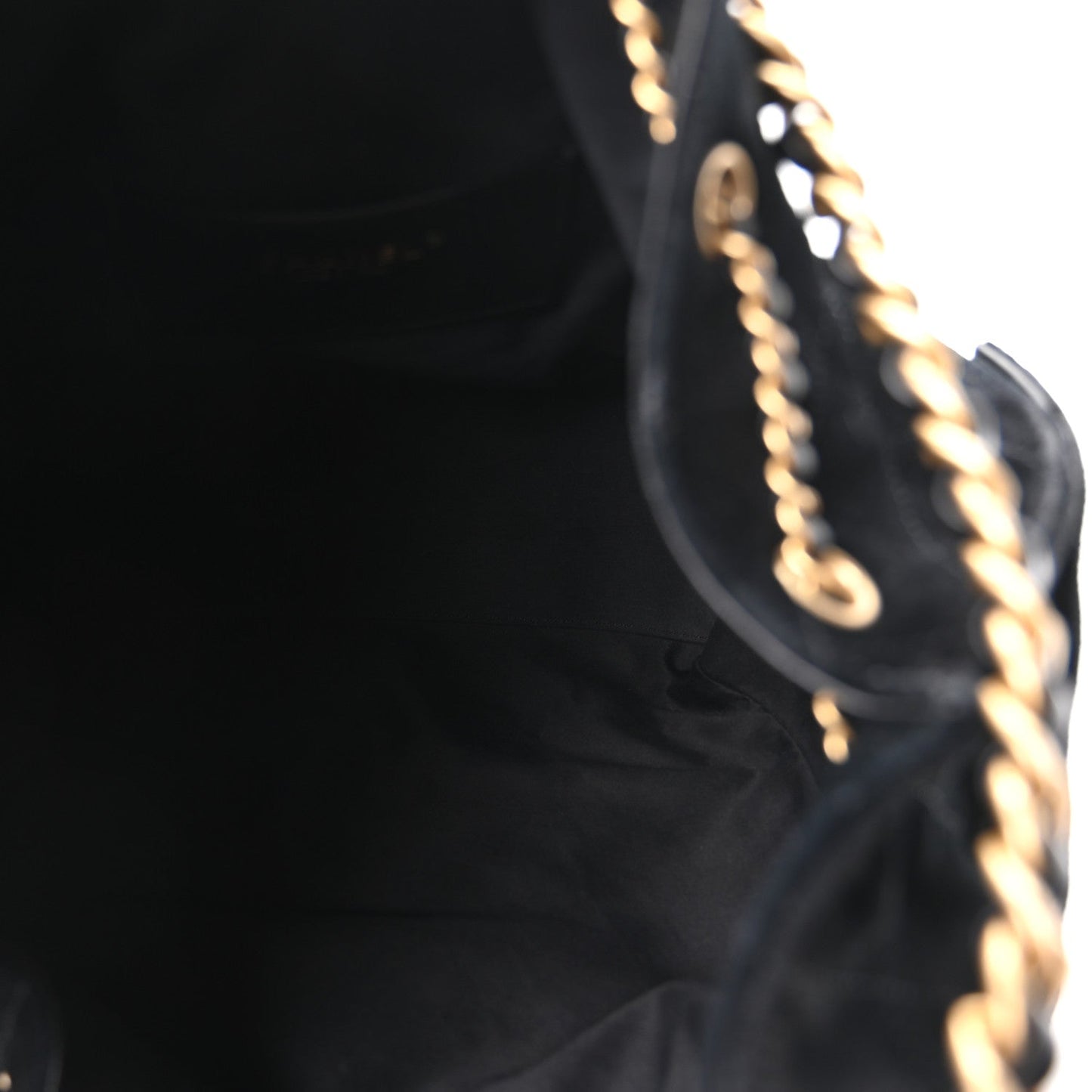 Suede Quilted Medium Chanel 25 Handbag Black