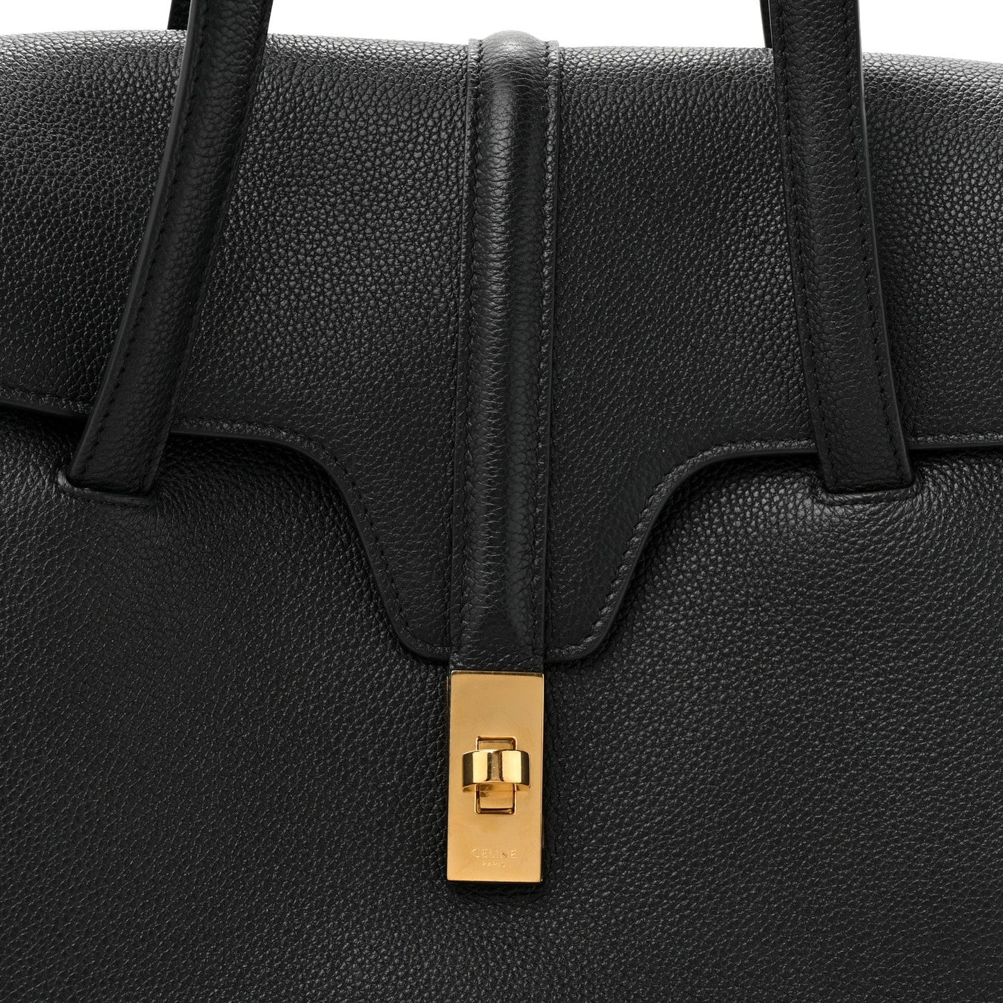 Supple Grained Calfskin Medium Soft 16 Bag Black