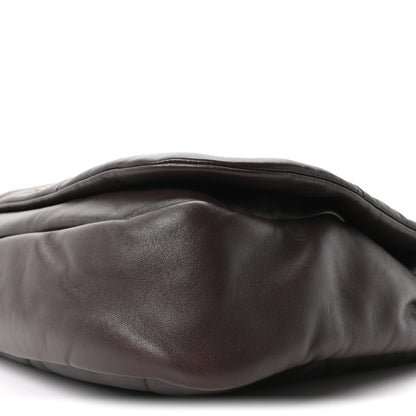 Lambskin Matelasse Monogram Large Jamie 4.3 Dark Sweet Chocolate
