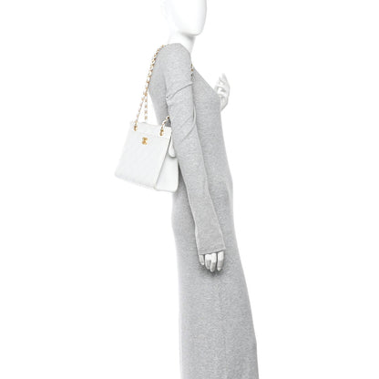 Caviar Quilted Shoulder Bag White