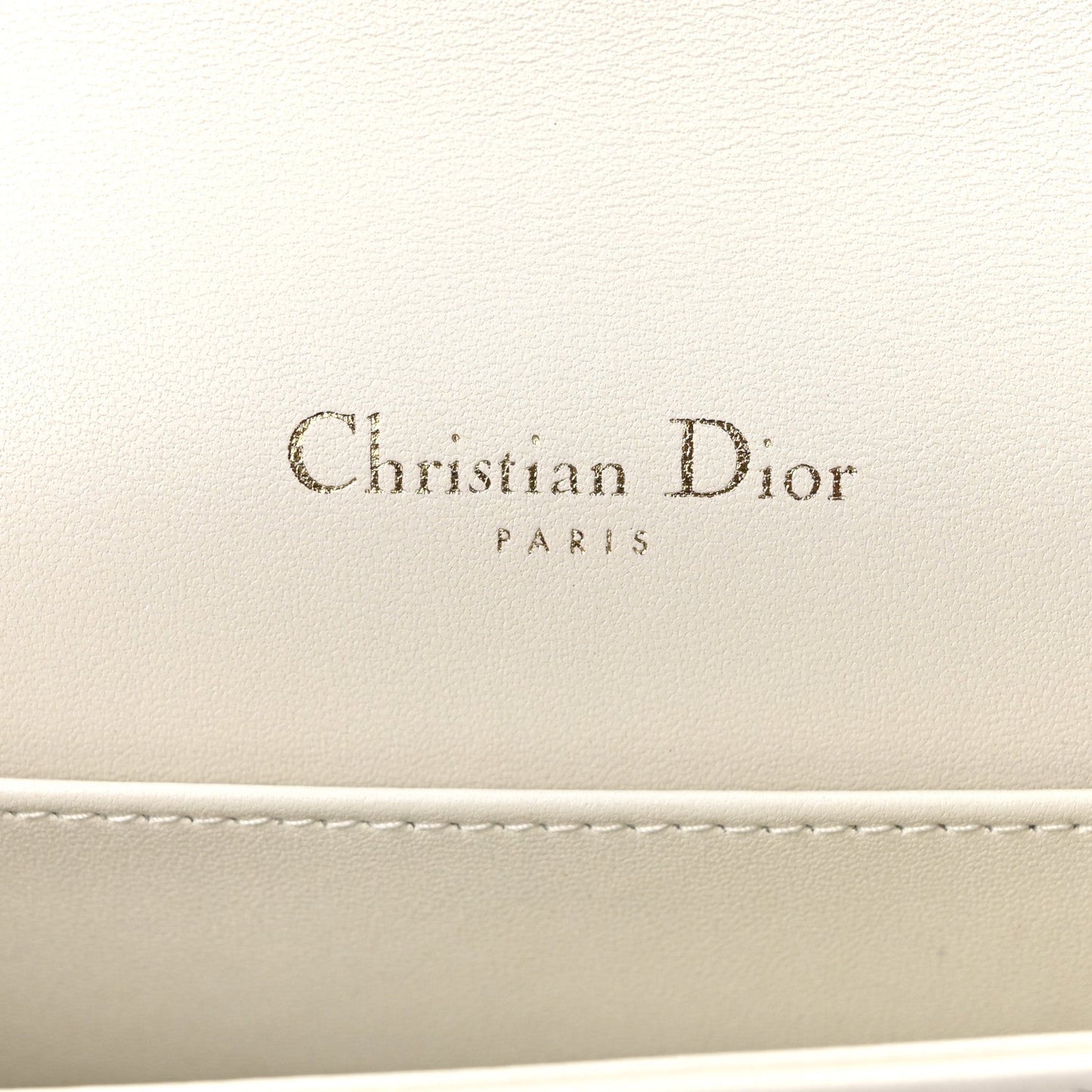 Lambskin Cannage Lady Dior Pouch Latte