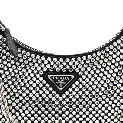 Satin Crystal Re-Edition 2005 Shoulder Bag Cristal