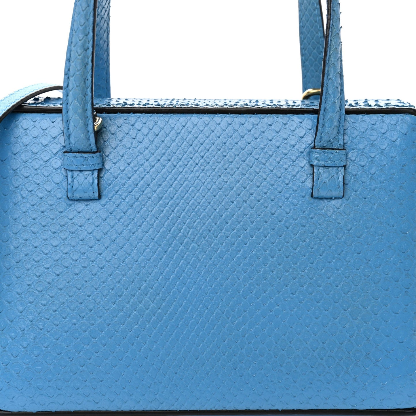 Snakeskin Small Postal Bag Sky Blue