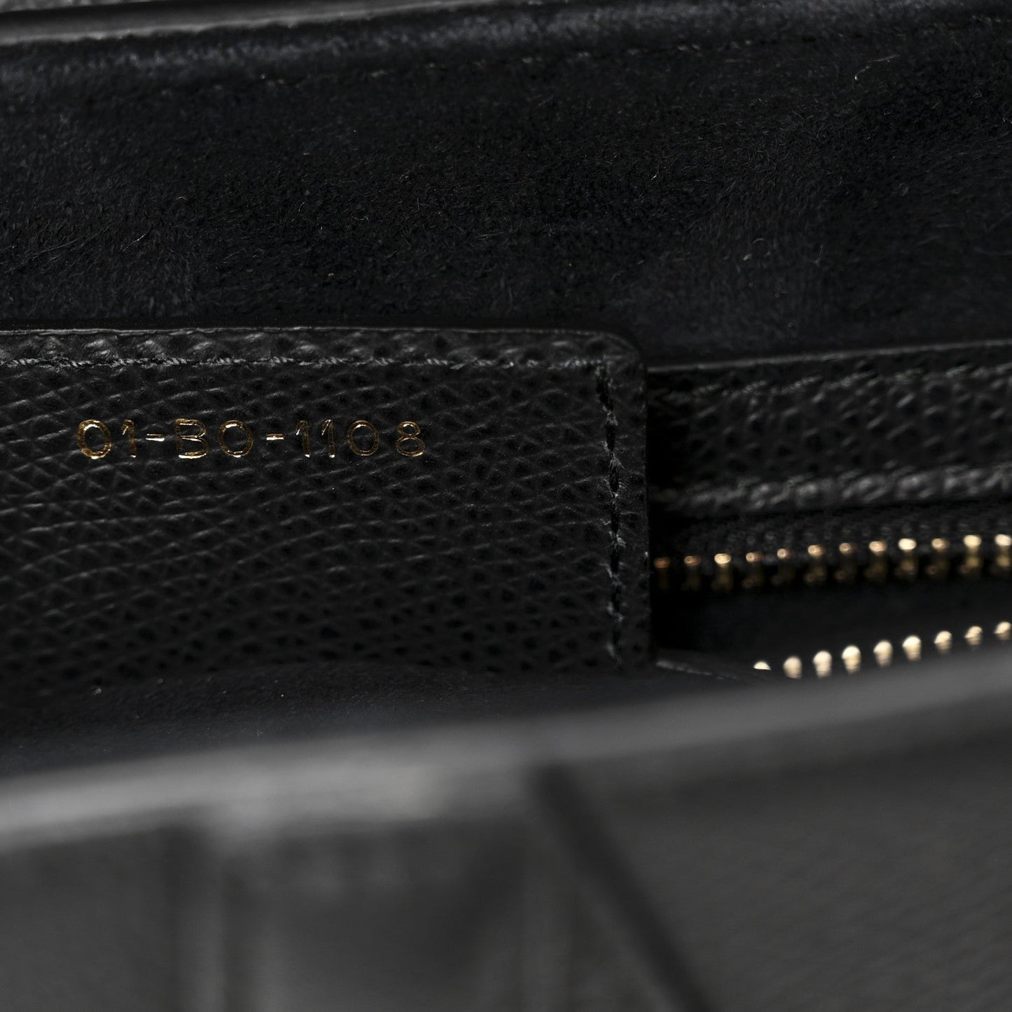 Grained Calfskin Saddle Bag Black