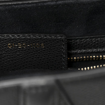 Grained Calfskin Saddle Bag Black